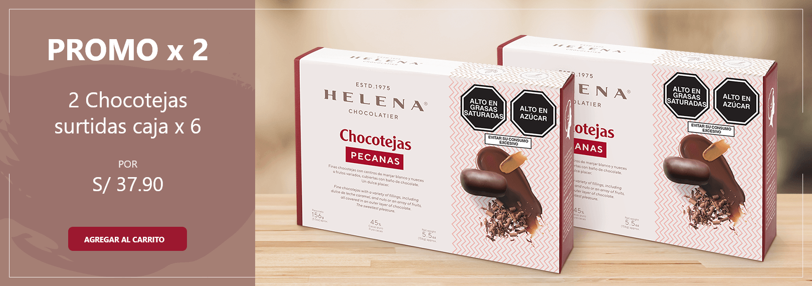 Helena Chocolatier Chocolates, Tejas y Chocotejas