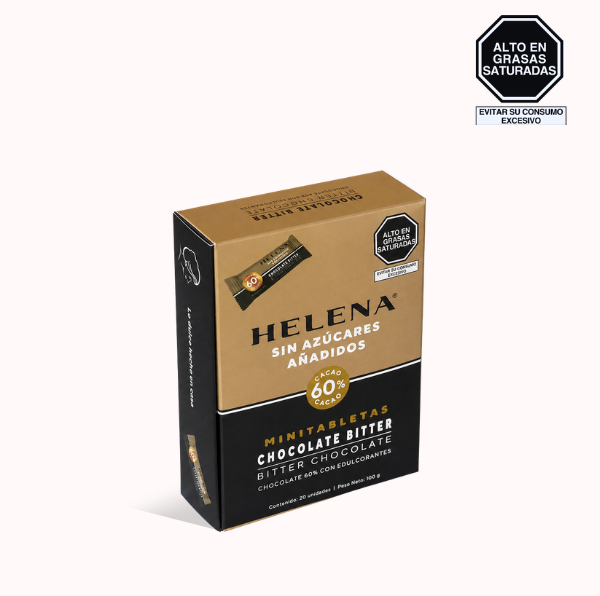 Caja Minitabletas Chocolate Bitter Sin Azúcar 20 unds