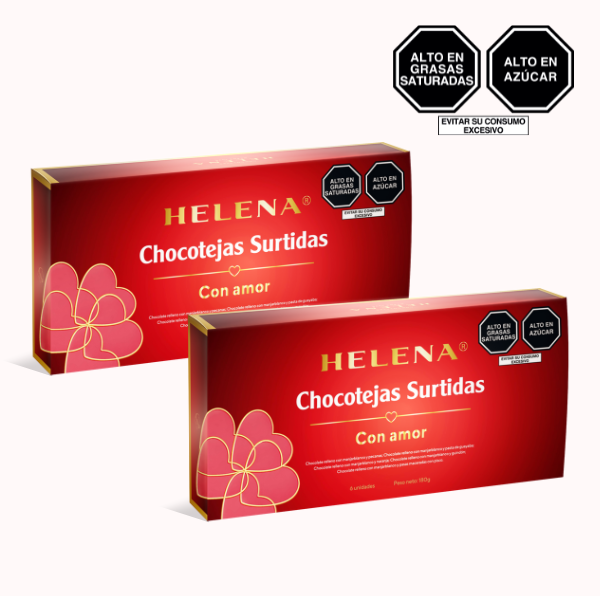 50% en la 2da Caja de Chocotejas Surtidas Edición San Valentín180g x 6 unds