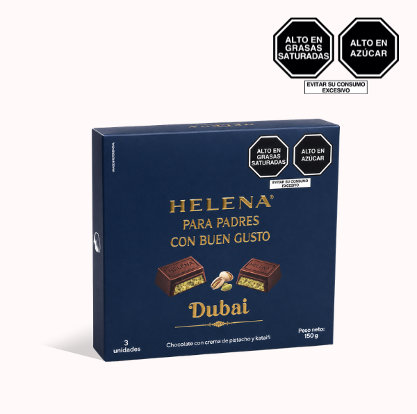 Caja Barra de Chocolate Dubai 150gr Edición Papá