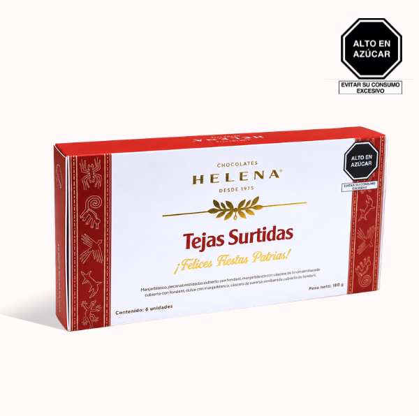 Tejas Surtidas Edición Fiestas Patrias 180g x 6 unds