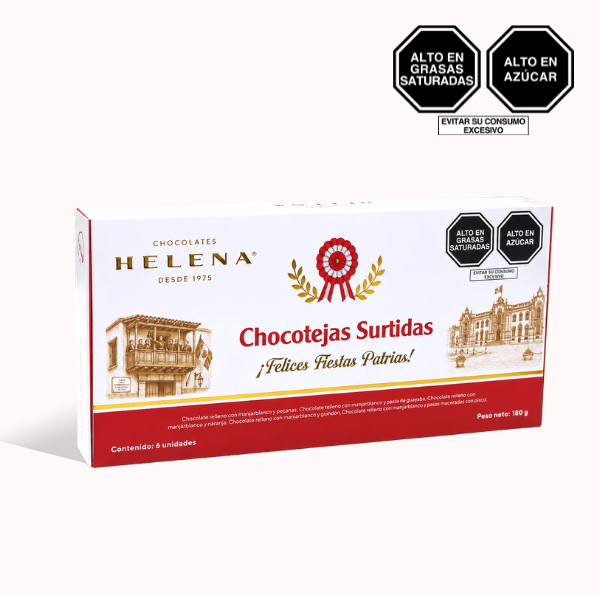 Chocotejas Surtidas Edición Fiestas Patrias 180 g  x 6 unds